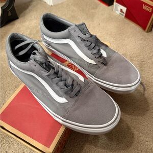 Vans Men's Gray and White Sneakers